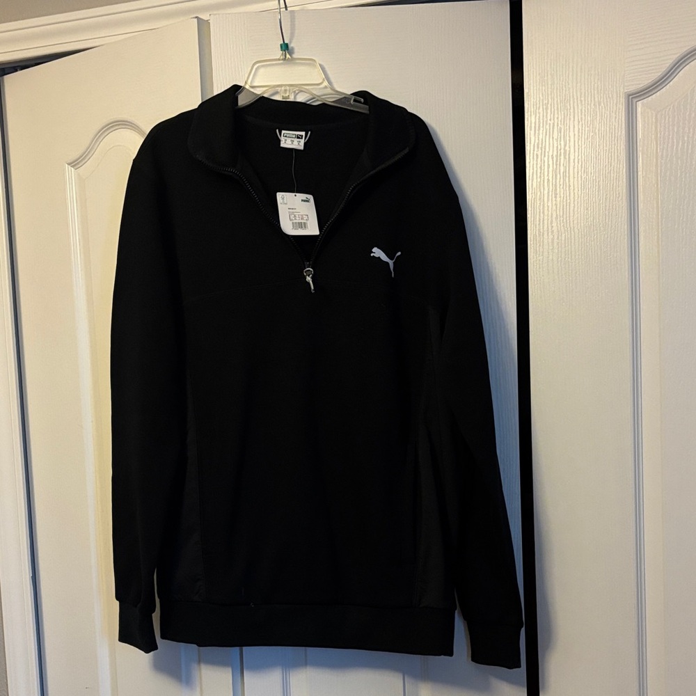 Puma Men's Black Zip-Up Sweater